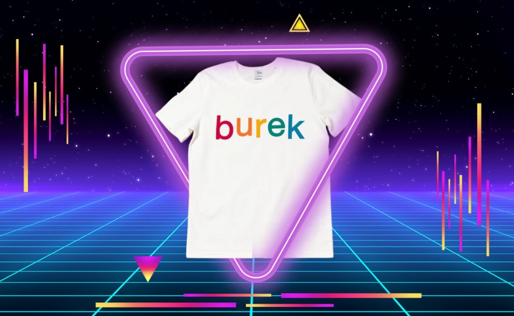 Majica u neonskom trokutu s natpisom Burek