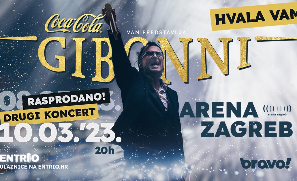 Gibonni u Areni Zagreb - drugi koncert