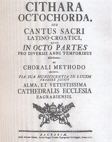 Cithara octochorda, Zagreb 1757.