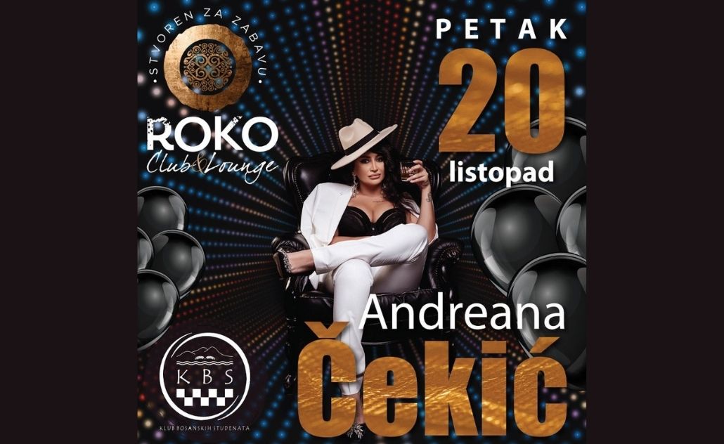 Andreana Čekić u klubu Roko