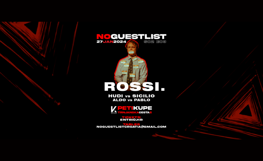 NoGuestlist invites Rossi @ Peti Kupe