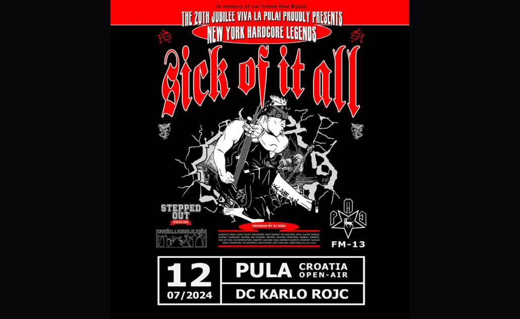 Sick Of It All @ Viva La Pola! festival 2024. - Rojc