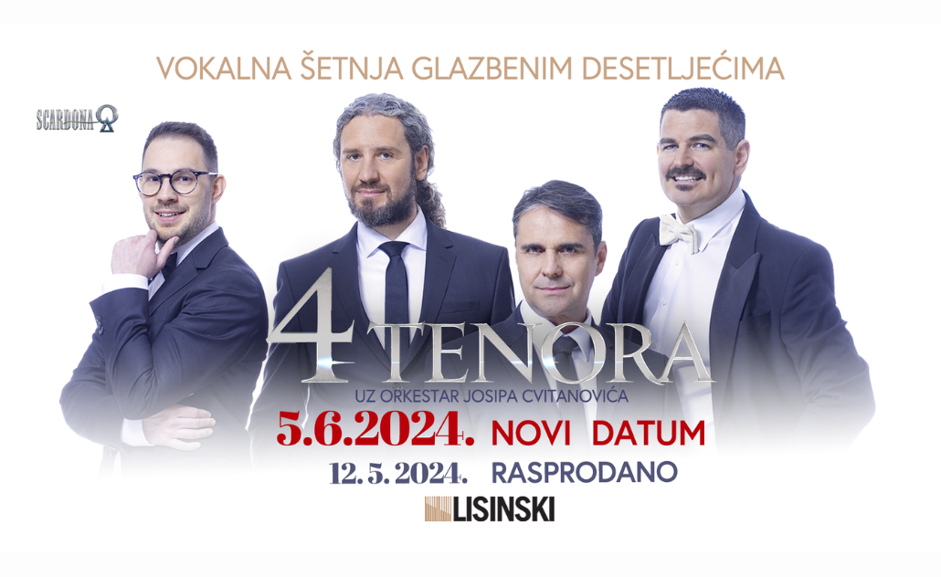 4 tenora - Lisinski, novi datum