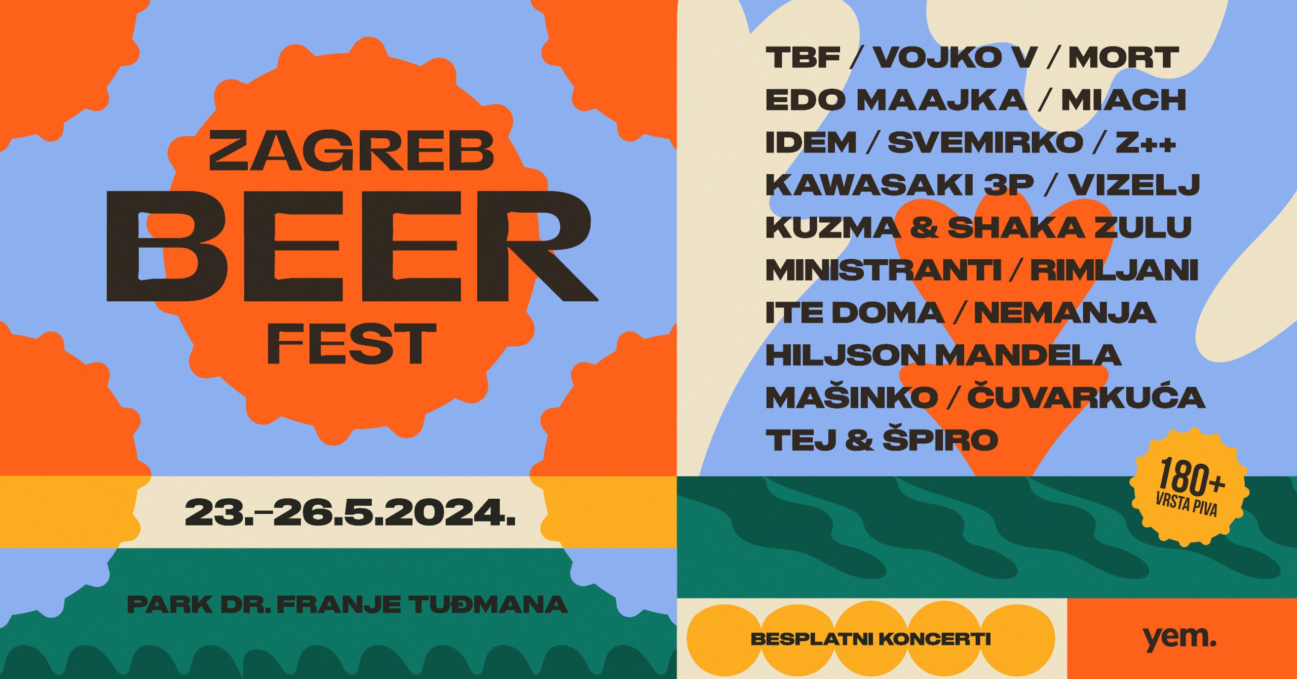 Zagreb Beer Fest 2024 - Završni popis izvođača