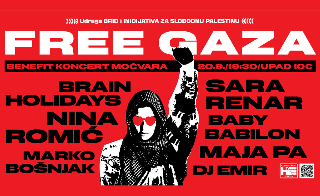 Free Gaza - benefit koncert u Močvari