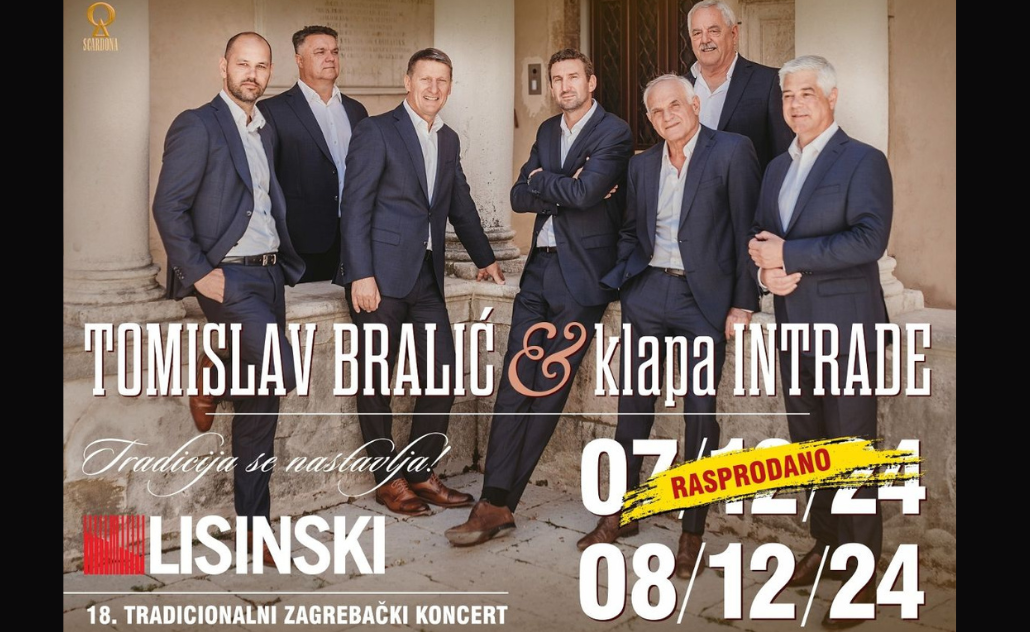 Tomislav Bralić i klapa Intrade u Lisinskom