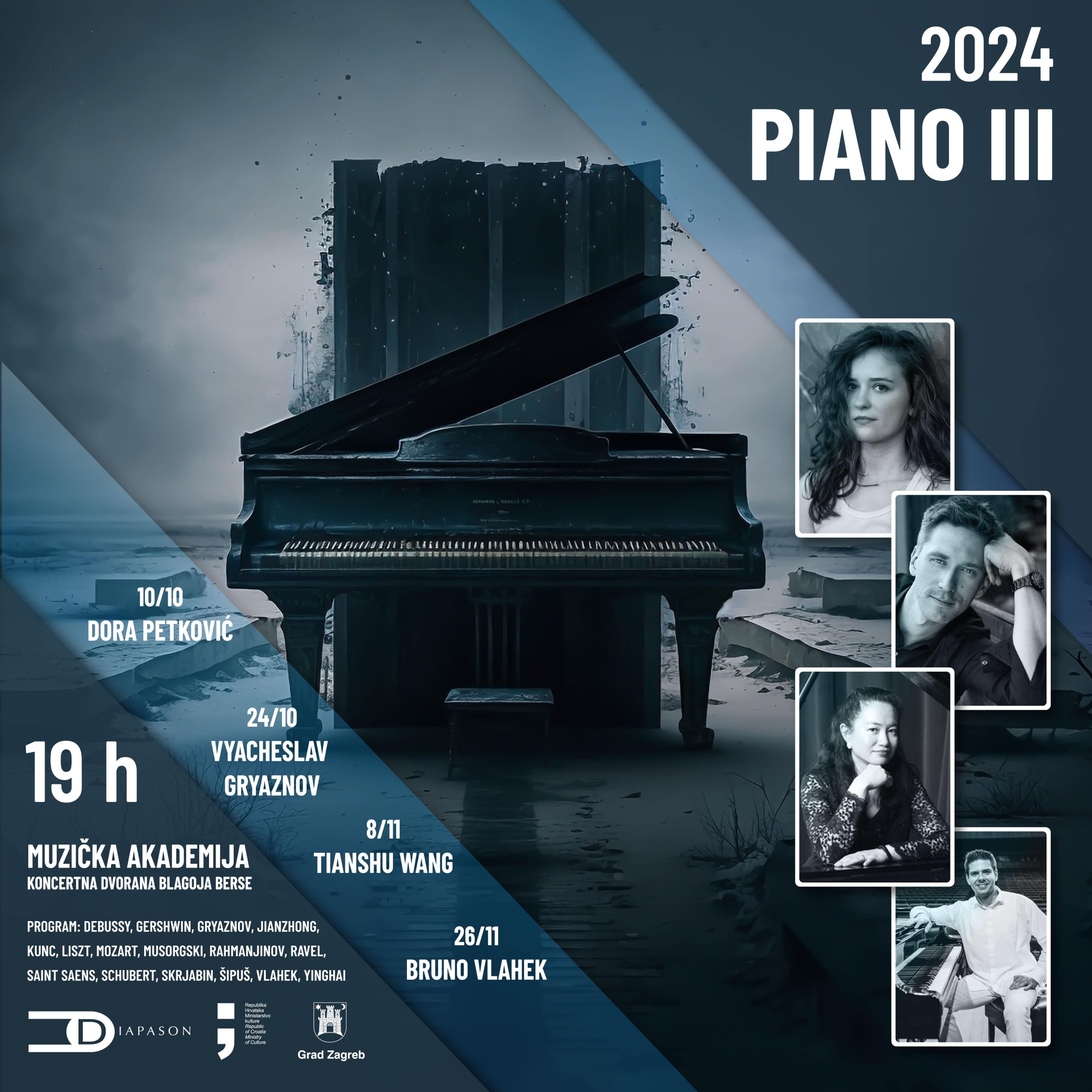 Piano 3 festival 2024. - plakat