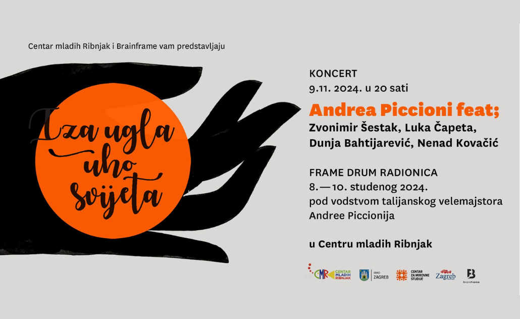 Koncert i frame drum radionica Andree Piccionija