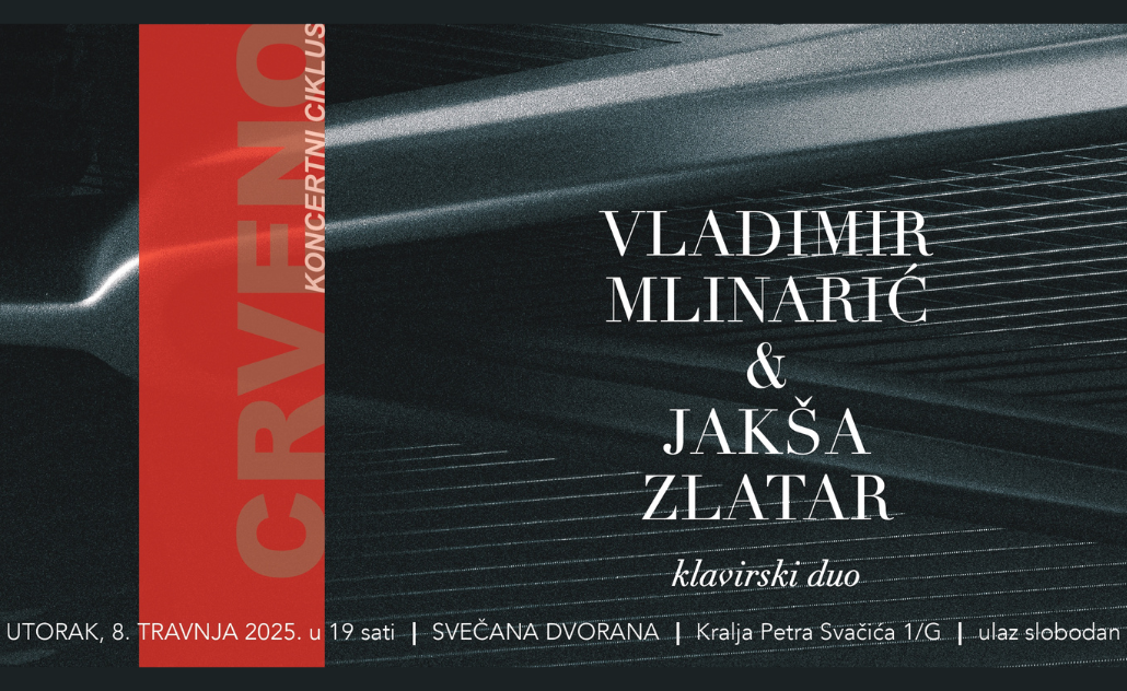 Koncertni ciklus Crveno: Klavirski duo Mlinarić i Zlatar