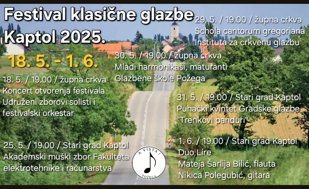 Festival klasične glazbe Kaptol 2025. Festival klasične glazbe Kaptol 2025.