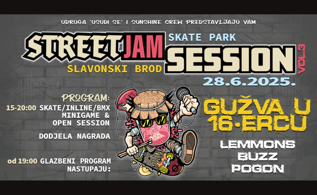 Street Jam Session vol.3: Gužva u 16-ercu + Lemmons, Buzz, Pogon Street Jam Session vol.3: Gužva u 16-ercu + Lemmons, Buzz, Pogon