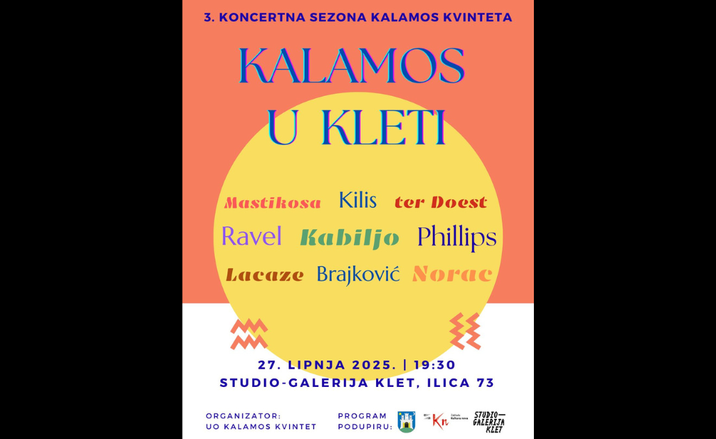 Kalamos kvintet - Studio-galerija KLET Kalamos kvintet - Studio-galerija KLET