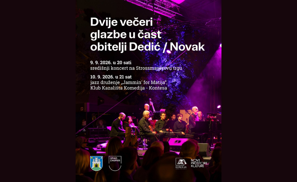 Dvije večeri glazbe u čast obitelji Dedić-Novak, 2026.